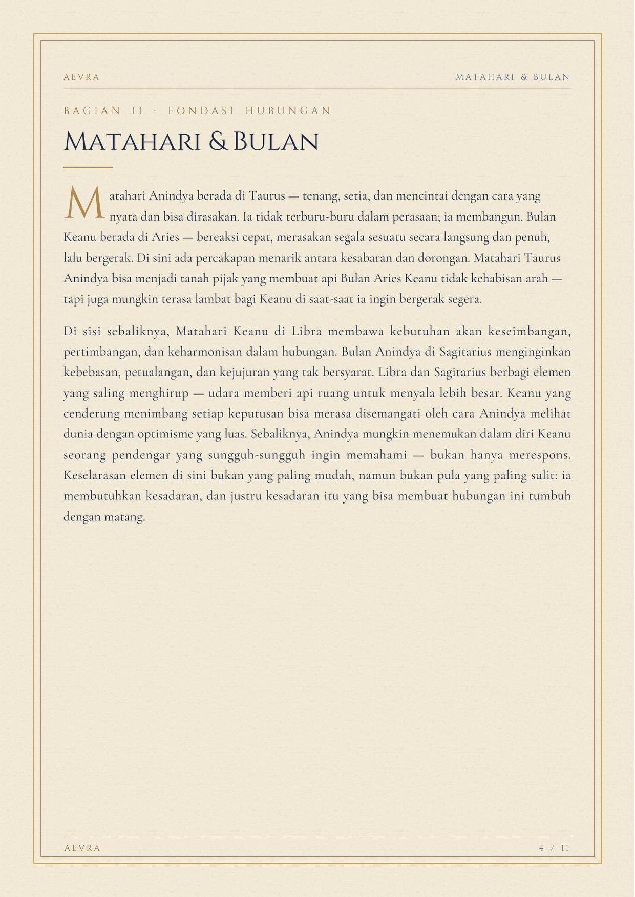 Contoh Synastry Reading